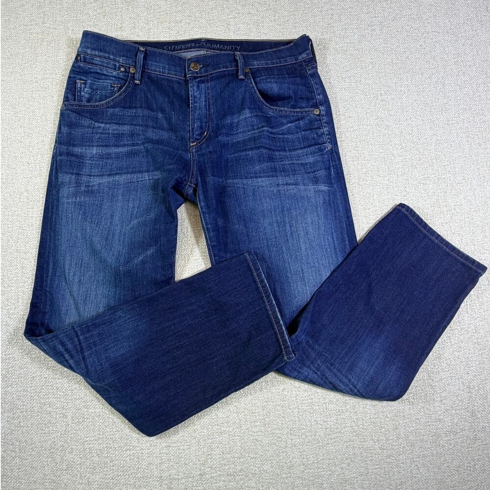 COH Citizens of Humanity Women’s 30 Blue Dyan Drop Rise Cropped Denim Jeans